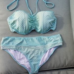 Aqua Checkered Bikini